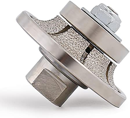Diamond Hand Profiler B10,Half Bullnose Vaccum Brazed Profile Wheel Metal Cover Router Bit for Marble Granite D65 5/8-11