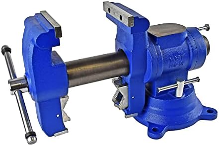 Yost Vises 750-DI Multi-Jaw Rotating Vise System | 2 in 1 Multipurpose Bench and Pipe Vise | Secure Grip with Swivel Base | Made with a Combination of Ductile Iron & Hardened Steel | Gray