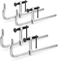 Bar Clamps 4-Pack, 12-Inch Light-duty Drop Forged Steel F Clamps (450 lbs) for Welding and Woodworking