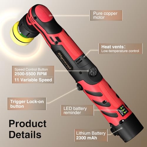 Cordless Mini Polisher, DA&RO Mini CarBuffer Polisher