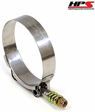 6x HPS SLTC-650 Spring Loaded Stainless Steel T-Bolt Clamps SAE 180, Effective Size 6.50"-6.81" (165mm-173mm), Polish