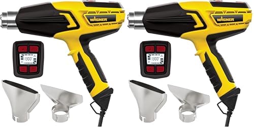 Wagner Spraytech 0503070 FURNO 700 Digital Heat Gun, 2 Nozzles & Temperature Setting Ranging 125áµ’F to 1300áµ’F, Electric Heat Gun for Paint Removal, Bending PVC, Crafts and More (Pack of 2)