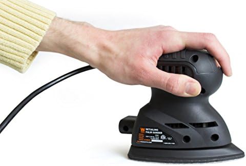 WEN 6301 Electric Detailing Palm Sander and WEN 6301SP100 Detailing Palm Sander 100-Grit Hook & Loop Sandpaper (10 Pack)