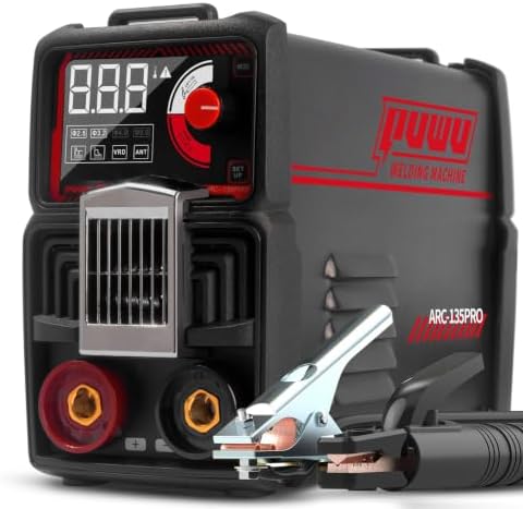 110V 135A Stick Welder Lift Tig Welder Portable Welding Machine with Overheat Protection,Electrode, Digital Screen, Quick Connector with Hot Start - MINI MMA Arc Welder