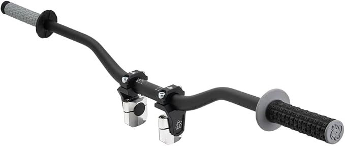 Tusk 2" Pivoting Bar Risers for Motorcycle & Dirt Bike - 1 1/8" Bar Clamp to 1-1/8" Handlebars – Universal Fit, Black
