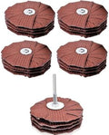 LINE10 Tools 4-inch Sanding Mop Kit, Moulding Flap Wheel Sander for Drill, 120 Grit Mop Sanders Brush, 1/4" Shank, Abrasive Flapper Sander for Woodworking, Contours, Finishing, Pack of 5