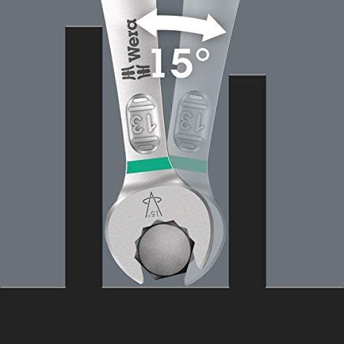 WERA - 05020234001-9641 Magnetic Rail 6003 Joker 2 Ring Spanner Set, 5 Pieces