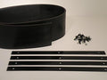 TUKIMA Universal Heavy Duty Rubber Snow Deflector Kit, 8-10 FT Straight Plow, Black