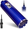 4-1/2" Pro Concrete Core Drill Bit with SDS Plus Adapter (1-1/4"-7 Thread) - 14" Cutting Depth & Upgraded Welded Core Bits for Concrete with Rebar, Brick, Masonry,Stucco,Mortar,Wet Coring