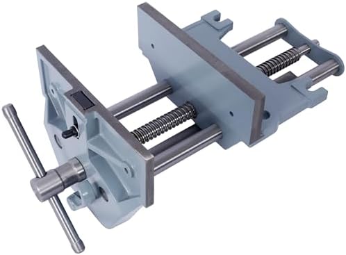 9 Inch Jaw Width Quick Release Woodworking Vise Heavy Duty Clamp Metal Cast Iron Adjustable Tool Sliding Jaw Workholding Device Woodworking Equipment Hand Tool Craft Vise GRAY