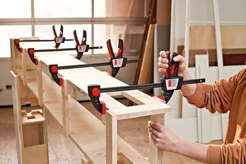 BESSEY EZS Series 12. in Trigger Style Clamp, EZS30- 445 lb Clamping Force - Fast Acting One Hand Woodworking Clamps for Wood working, Carpentry, Home Improvement, DIY, Construction Projects