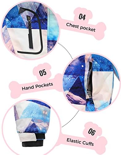 wantdo Girls Winter Ski Coat Fleece Snowboarding Jacket Waterproof 10000mm