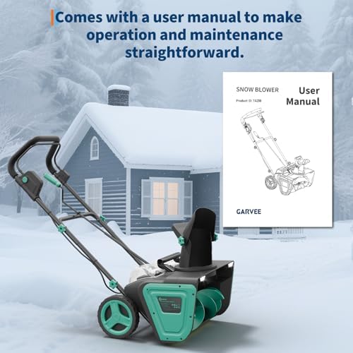 20" Cordless Snow Blower with 2×20V Batteries, 20" Wide 12" Deep Clearing, Self‑Propelled Electric Snow Shovel with 180° Rotating Chute & LED Lights for Driveway, Sidewalk, Patio, Green