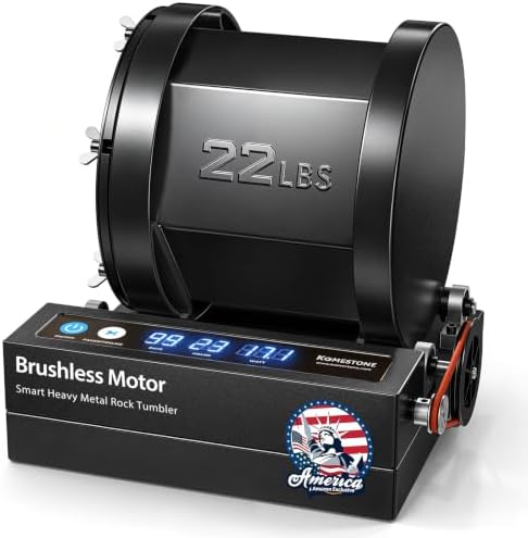 KomeStone G3 22LB Professional Heavy-Duty Large Rock Tumbler for Adults