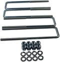 Extra Long Square U-Bolts M14 x 1.5 Thread, Fits 2.5" Leaf Springs, Approx. 15.5" Inside Length W/Hardware