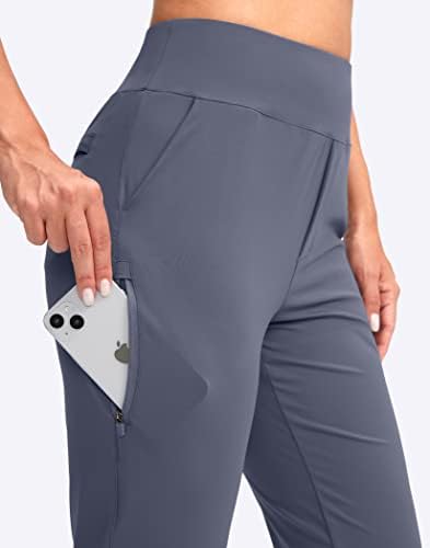 YYV Women's Golf Pants High Waist Stretch Ankle Pants with Pockets