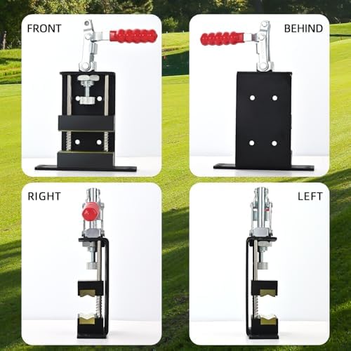Golf Club Vise for Regripping – Heavy Duty Aluminum Shaft Holder with Knife