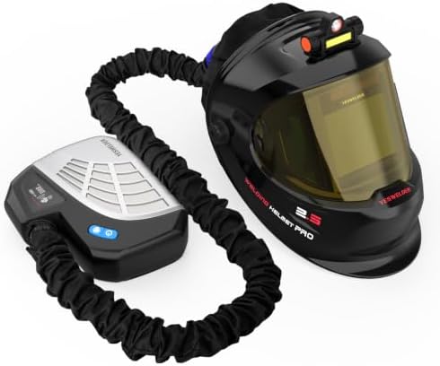 YESWELDER Powered Air Purifying Respirator Auto Darkening Welding Helmet LYG-Q800D Welder Hood