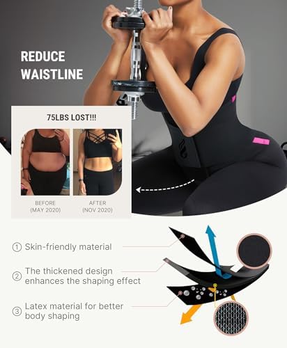 FeelinGirl Waist Trainer for Women Corset Tummy Control Faja Body Shaper