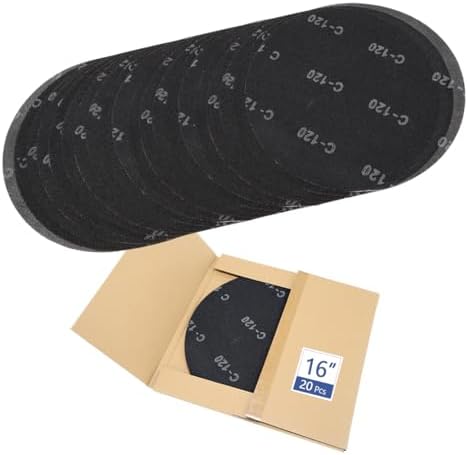 HUAALIUCHE 16" Sanding Screen Discs - 120 Grit Silicon Carbide Mesh Sanding Disc for Hardwood Floors - Heavy Duty Floor Buffer Pads, 20 Pack - Durable & Efficient Sanding
