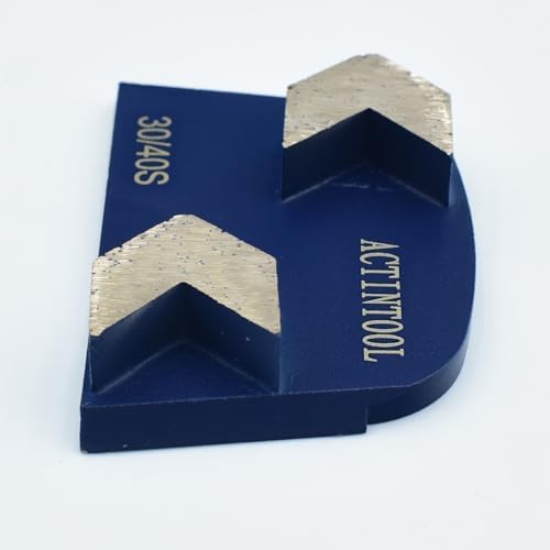 Double Arrow Segments Grinding Metal Tool for Lavina Onfloor Concrete Floor Preparation (Pack of 3)