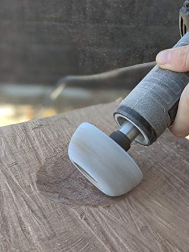 Kutzall Original Contour Wheel, 2" (50.8mm) Dia. X 3⁄8" (9.5mm) Bore, Fine - Wood Carving Die Grinder Accessory for Milwaukee, DeWalt, Bosch. Adapter Included. Abrasive Tungsen Carbide, CW200O230
