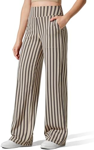 G4Free Yoga Pants for Women Wide Leg Pants with Pockets High Waisted