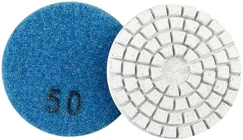 Diamond Polishing Pad, 2 inch 50 mm 50 Grit Sanding Discs for Grinder & Polisher, Hook and Loop Backing Pad for Grinding Buffing Granite Marble Concrete Stone (1 Piece)
