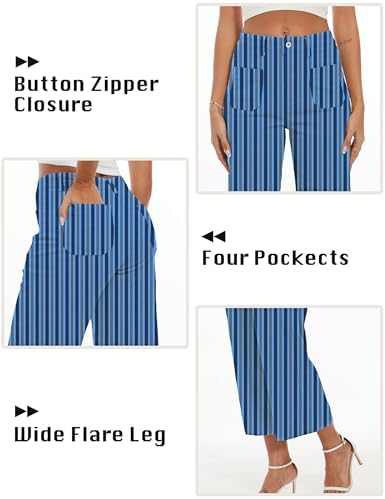 Wide Leg Jeans for Women Trendy High Waisted Flare Jeans Cropped Pants Stretchy Baggy