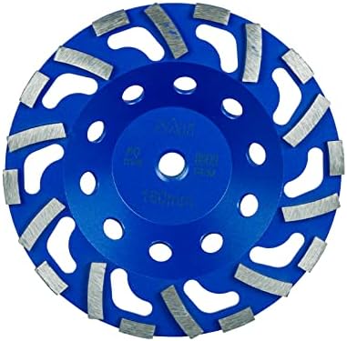 SALI 7 Inch Concrete Grinding Wheels 20 Turbo Diamond Segments 5/8-11 Arbor Diamond Grinding Wheel Fit for Paint, Epoxy, Mastic Coating Removal with CDB. New Technology