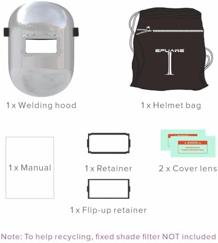 Tefuawe Flip Up Chopped Fiberglass Sugar Scoop Welding Helmet, Medium Cut top and Bottom Sugar Scoop Pipeline Welding Hood