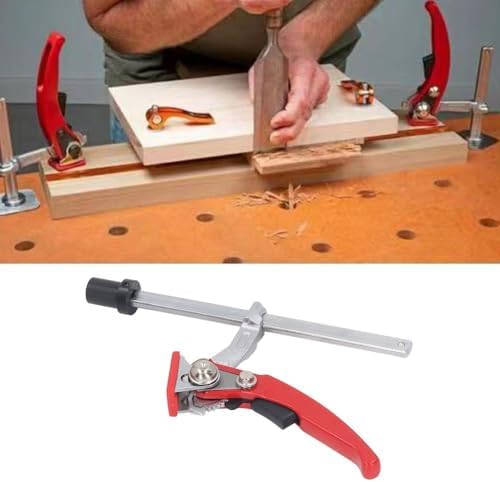 2 Pack Hold Down Clamps, 20mm Base Ratchet Bench Dog Clamps for Woodworking