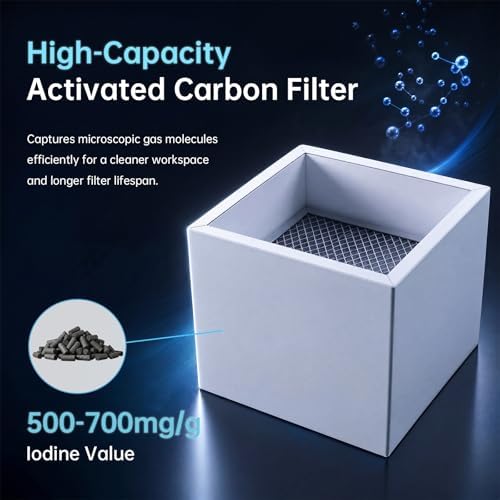 JJ-M131 Fume Extractor, 3-Stage Filtration,12Pcs Filters,180-200m³/h