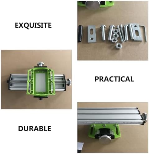 Abaodam Mini Milling Machine Vise Bench Clamp with Dual-direction Adjustable Compound Slide Table, Compatible with 12.2-3.54 Inch Drill Press Workholding Device for Woodworking and Milling