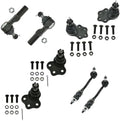 TRQ Front Steering & Suspension Kit Ball Joint Sway Bar Stabilizer Link Tie