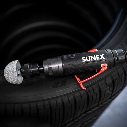 SUNEX Tools SX8202 0.5HP Tire Buffer with Adjustable Power, Lightweight Composite Body, Ergonomic Grip, 3600 RPM, Compact 9-Inch Design