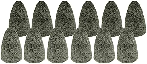 Weiler 68309 Tiger AO Type 16 Round Tip Portable Grinding Cone, A24-R, 2" X 3" X 3/8-24, (Pack of 12)