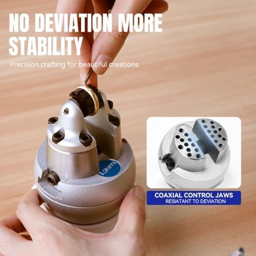 Lakimi Ball Vise - 3 Inch Engravers Vise with Self-Centering Jaw, Rotational Brake, 360° Rotation, 78 pcs Engraving Setting Tool Accessories, Stainless Steel A04C