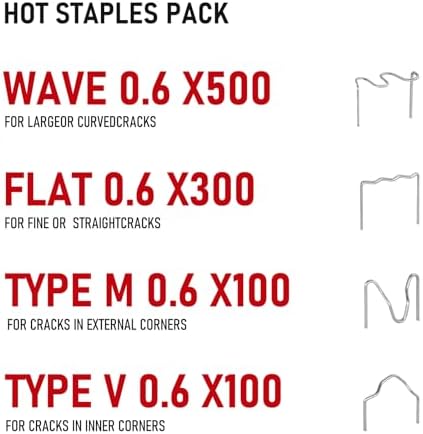 RX WELD 2-in-1 Plastic Welder, 1000PCS Hot Stapler Repair Kit