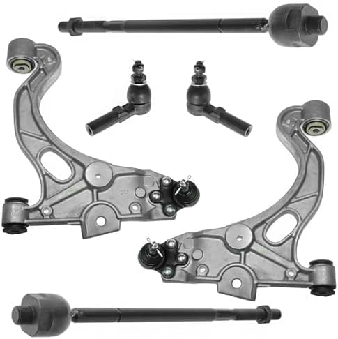 TRQ Front Steering & Suspension Kit Control Arm with Ball Joint Tie Rod