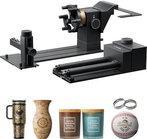 xTool RA3 World's First Smart MagSwap Rotary Attachment for xTool P2 & P2S Laser Engraver, 360° LiDAR Mapping Alignment, Intelligent Rotary That Masters Engraving on Rings, Tumblers & Ornaments