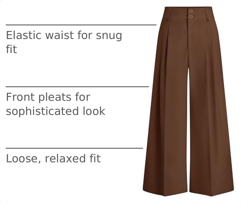 PRETTYGARDEN Women's High Waisted Wide Leg Dress Pants
