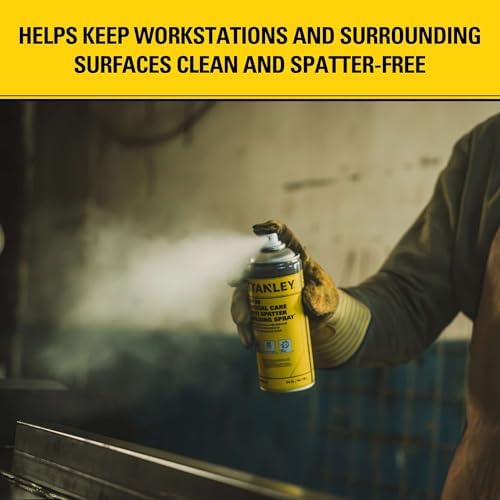 Stanley AP90 Anti Spatter Spray (1x8.5 Oz.) – Heavy Duty Welding Anti-Spatter for Arc, MIG and TIG Tips, Non-Flammable Silicone-Based Spray for Clean & Safe | 8.5 Oz. 1 Pack