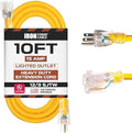 Iron Forge Cable 12 Gauge Heavy Duty Extension Cord, 10 Ft - Yellow SJTW