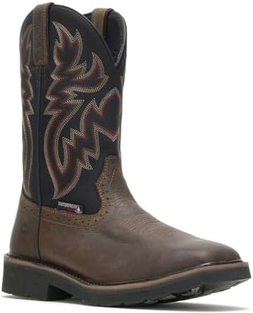 WOLVERINE Men's Rancher Waterproof Steeltoe Square Toe 10in Wellington Work Boot