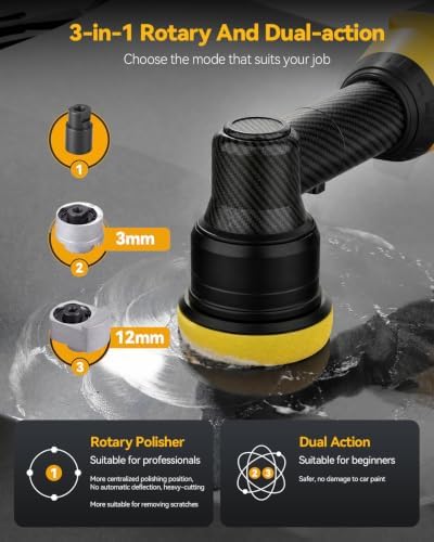 Cordless Mini Car Buffer Polisher Fit for Dewalt 20V Battery(No Battery)