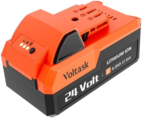 VOLTASK 24V 4.0AH Lithium-Ion Battery Replacement for Cordless Snow Shovel and Cordless Snow Blower