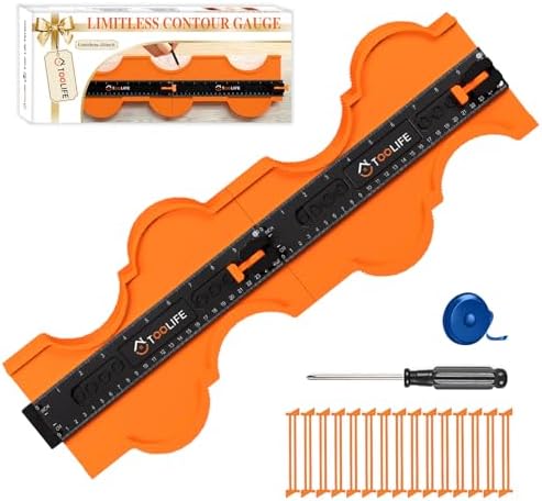 TOOLIFE 20 Inch Contour Gauge Profile Tool with Unlimited Connection