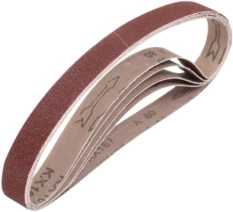 HARFINGTON 1 x 30 Inch Sanding Belts, 5 Pcs 80 Grits Aluminum Oxide