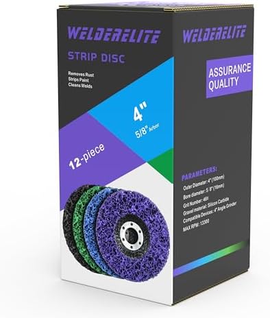 12 Pack 4 Kinds Paint Strip Discs 4" x5/8" Angle Grinder Stripper Wheels for Removing Paint Rust and Oxides of Metal and Wood Surfaces